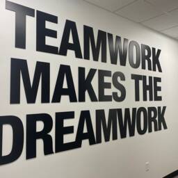 Teamwork Makes The Dreamwork, 3D Office Wall Art, Meeting Room Decor, Inspirational & Motivational Skutwdw - thumbnail 2
