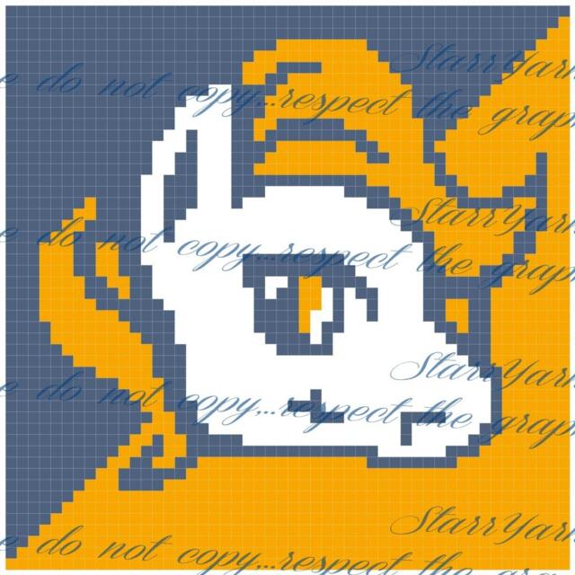 C2C Or Pillow Crochet Graph Support Your Team