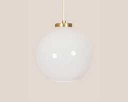 Taja Vintage Pendant Light Mcm Hanging Handcrafted Glass Lamp Retro Ceiling Fixture Yugoslavia Gold Brass - thumbnail 1