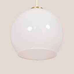 Taja Vintage Pendant Light Mcm Hanging Handcrafted Glass Lamp Retro Ceiling Fixture Yugoslavia Gold Brass - thumbnail 3