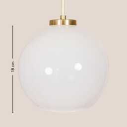 Taja Vintage Pendant Light Mcm Hanging Handcrafted Glass Lamp Retro Ceiling Fixture Yugoslavia Gold Brass - thumbnail 4
