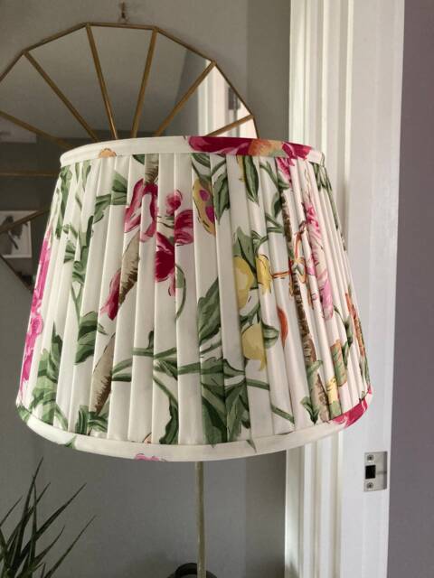 Schumacher Floral French Drum Lampshade - image 1