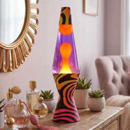 Lava Lamp - Vintage Custom Glow Decor Orange Yellow - Unique Retro Groovy Rocket Light Cool Gift