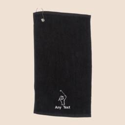 Personalised Embroidered Golf Towels, Custom Monogram Sports Towel, Minimalist Towels Gift For Lover, Birthday Gifts Dad - thumbnail 2