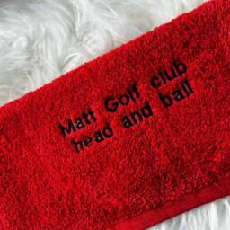Personalised Embroidered Golf Towels, Custom Monogram Sports Towel, Minimalist Towels Gift For Lover, Birthday Gifts Dad - thumbnail 3