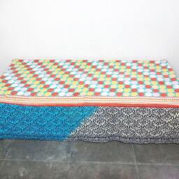 Twin Cotton Kantha Quilt Floral Indian Bedspread Blanket - thumbnail 3