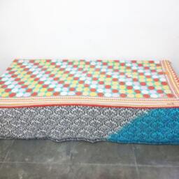 Twin Cotton Kantha Quilt Floral Indian Bedspread Blanket - thumbnail 2