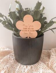 Teacher Personalised End Of Term Gift, Thank You For Helping Me Bloom Grow, Teacher, Nursery, Ta, Plant Topper - thumbnail 1