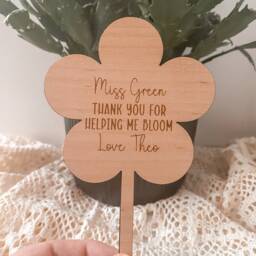 Teacher Personalised End Of Term Gift, Thank You For Helping Me Bloom Grow, Teacher, Nursery, Ta, Plant Topper - thumbnail 3