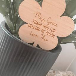 Teacher Personalised End Of Term Gift, Thank You For Helping Me Bloom Grow, Teacher, Nursery, Ta, Plant Topper - thumbnail 2