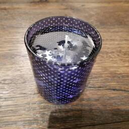 Lavender Scented Candle in A Purple Glass - thumbnail 2