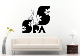 Day Spa Lotus Flower Foot Massage Beauty Treatment Diy Wall Sticker Decal Vinyl Mural Decor Art L2191 - thumbnail 1