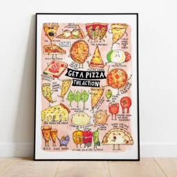 Pizza Pun Art Print - Kitchen Wall Decor, Foodie Gift - thumbnail 3
