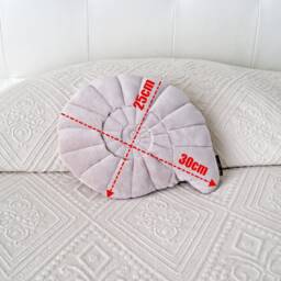 Velvet Shell Pillow Nautical Home Decor - 30x25cm - thumbnail 2