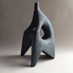 Ceramic Sculpture, Human Figure , Sedentary Figure, Art & Collecting, Sculpture Of Raku, Original Gift, African, Abstract Sculpture, Home Decor - thumbnail 2