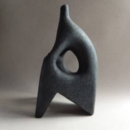 Ceramic Sculpture, Human Figure , Sedentary Figure, Art & Collecting, Sculpture Of Raku, Original Gift, African, Abstract Sculpture, Home Decor - thumbnail 3