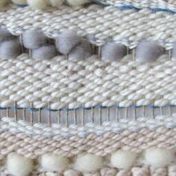 Neutral Woven Wall Hanging Boho Tapestry With Tassel Fringe - thumbnail 4