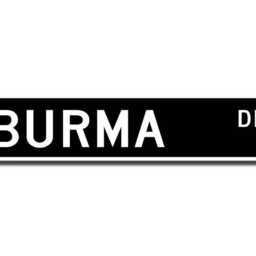 Burma Street Sign, Gift, Wall Decor, Souvenir Keepsake, Custom Quality Metal Sign - thumbnail 2