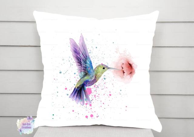 Hummingbird Cushion. Personalised Pillow. Birthday Gift. Secret Santa Or Christmas Present - image 1