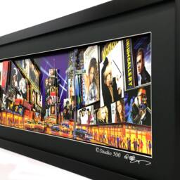 Pop Stars Times Square Paper-Sculpture 3D Framed Wall Art - thumbnail 2