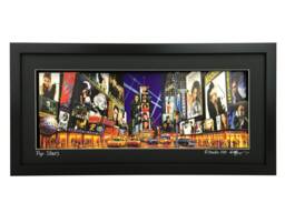 Pop Stars Times Square Paper-Sculpture 3D Framed Wall Art - thumbnail 1
