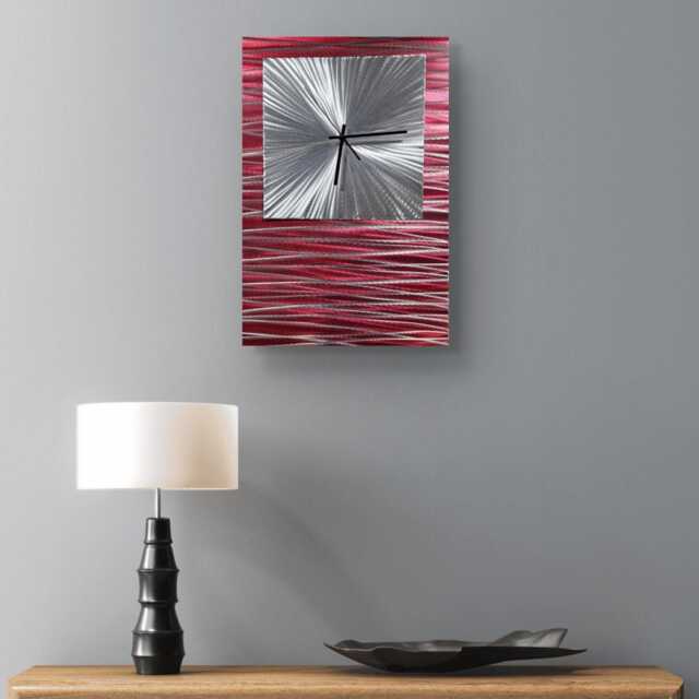 Modern Abstract Metal Artwork Clock - image 1