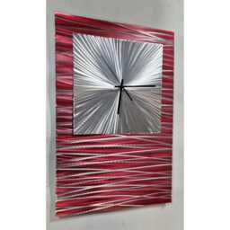 Modern Abstract Metal Artwork Clock - thumbnail 4