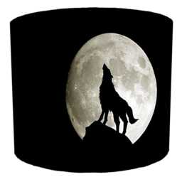 Wolf Wolves Drum Lampshade For Ceiling Light Pendants Or Table Lamp Bases - thumbnail 3
