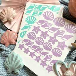 Shell/Under The Sea Wall Decals For Kids Rooms, Playroom Stickers, Girly Nursery Ideas, Mermaid Girl's Room Decor, Beach Themed - thumbnail 2