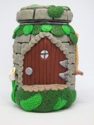 Polymer Clay Garden Fairy Jar, Tiny - thumbnail 1