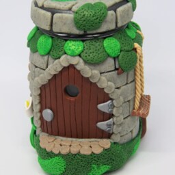 Polymer Clay Garden Fairy Jar, Tiny - thumbnail 2