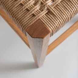 Danish Cord Bar Stool Solid Oak, Ash Or Walnut - thumbnail 4