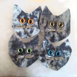 Russian Blue Cat, Collectible Posable Stuffy - thumbnail 4