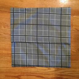 Grey Pillow Cover, Grey Plaid Throw Decorative Pillow Cover, Modern 16x16 Cushion - thumbnail 4