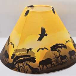 African Elephant Sunset Lampshade Decoupage Table Or Ceiling Light - thumbnail 4