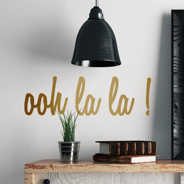 Ooh La Metal Effect Wall Sticker-Wall Decal-Wall Stickers-Metal Effect-Gold-Silver-Copper-French Quote-Ooh La-Home Decor
