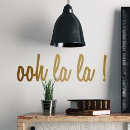 Ooh La Metal Effect Wall Sticker-Wall Decal-Wall Stickers-Metal Effect-Gold-Silver-Copper-French Quote-Ooh La-Home Decor - thumbnail 1