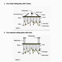 Wood Chandelier 7 Pendant Lights Industrial Wooden Light Fixture Farmhouse Lighting Vintage Ceiling Lamp - thumbnail 4