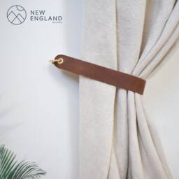 Curtain Tie Back/Leather Holder, Strap Curtain Tie, Holdback, Tieback - thumbnail 2