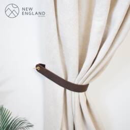 Curtain Tie Back/Leather Holder, Strap Curtain Tie, Holdback, Tieback - thumbnail 1