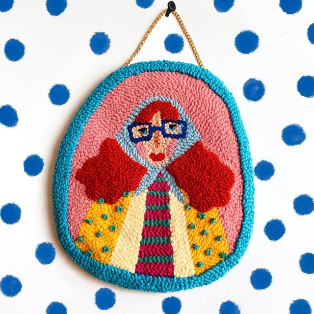 Red Hair Girl - Wall Hangings, Punch Needle, Needle Art, Decor, Customizable Gift, Embroidery, Gifts For Women - image 1