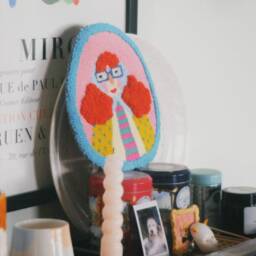 Red Hair Girl - Wall Hangings, Punch Needle, Needle Art, Decor, Customizable Gift, Embroidery, Gifts For Women - thumbnail 2