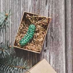 Ceramic Cucumber Christmas Ornament Quirky Handmade Pottery Decoration