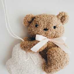 Boucle Cloud Wall Decor Teddy Bear Nursery Mobile - thumbnail 3