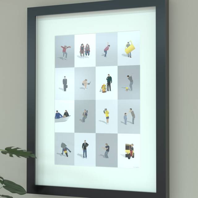 The Inbetweeners Illustrated Print - British Comedy Wall Art For Fans - image 1