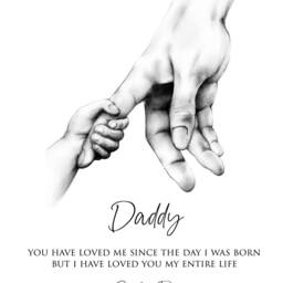 Personalised Grandad Dad Daddy Uncle Print, Holding Hands, Christmas Gift, Fathers Day, Gift From Child, Parent & Child Hands - thumbnail 3