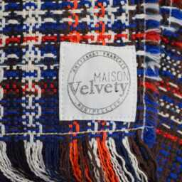 150x150cm Throw - Handmade in France Tartan Checkered Woven Cotton - thumbnail 3