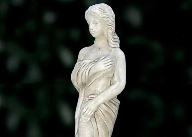 Fantasy Lady Sculpture Concrete Woman Statue Outdoor Goddess Figurine Elegant Ornament Front Door Decoration Woman Lover Gift Yard Art - image 1