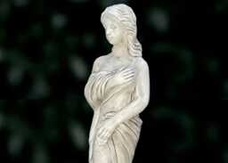 Fantasy Lady Sculpture Concrete Woman Statue Outdoor Goddess Figurine Elegant Ornament Front Door Decoration Woman Lover Gift Yard Art - thumbnail 1