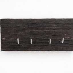 Handmade Reclaimed Wood Key Holder, Rustic Farmhouse Entryway Organizer - thumbnail 4